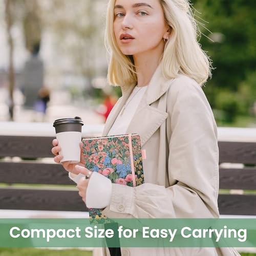 Taja Pretty Lined Journal for Women, Aesthetic Hardcover Leather Journal - color: J-Blooming Symphony, size: A-Lined