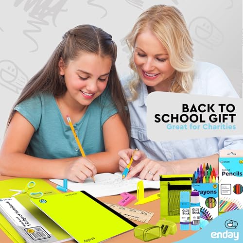 Enday Back to School Supplies for Kids, School Supply Box Grades K-5 - color: Green, size: 1 Kit