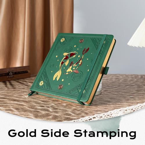 TIEFOSSI Dotted Square Journal Notebook 160 Pages for Women & Men(8 x 8) - color: Deep Green, size: Square-Dotted