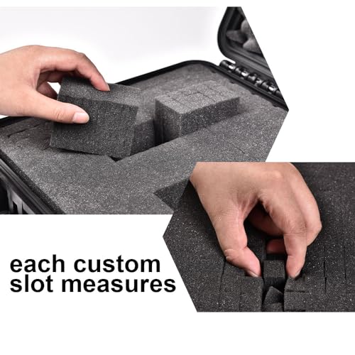 Storage Box for Collectible Cards, Tools, Screws, Craft Supplies DIY Adjustable Organizer Box with Removable Dividers & Protective Foam, Lightweight Stackable Storage Container Black Buckle - size: 1 Pack | DIY Divider | Small Size | Black