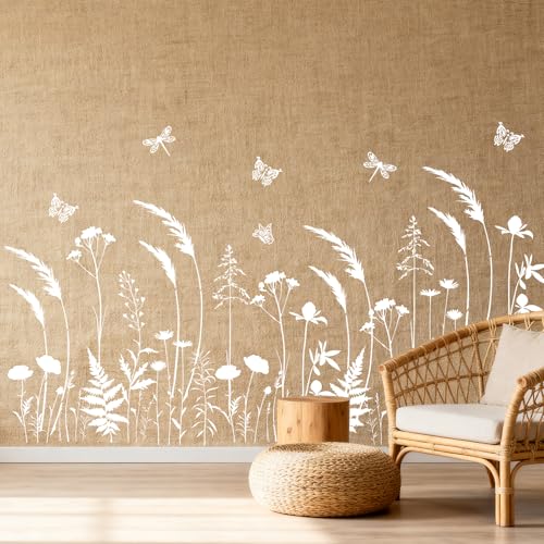 Large Flower Stencils for Painting Walls Wildflower Stencil Floral Stencils - style: Large Wildflower