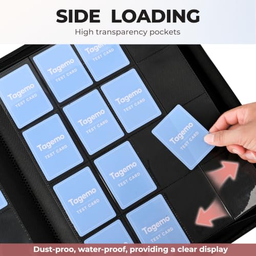 16 Pocket Zip Card Binder, 1024 Pockets Trading Card Binder with Side Loading Pockets, Water-Resistant Diamond-Textured Cover, Large 16 Slot Card Binder for TCG & Sports Cards - color: Pink, size: 16-Pocket