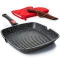 Moss & Stone Grill Pan for Indoor Cooking 11Inch Nonstick Square Grill Pan - style: Square Grill Pan RV-Friendly Design
