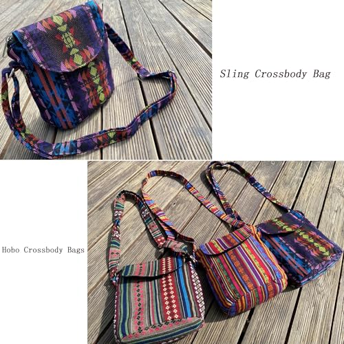 Satchel Saddle Pocket Swing pack Bag Collection Messenger Shoulder Bag Travel Purse Wallet - color: Purple Line