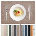 FROMHEART Faux Leather PU Placemats Set of 6 (Dark Coffee,11.8" x 17") - color: Dark Coffee, size: Set of 6