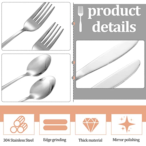 Yinkin 4 Pack Travel Silverware Set with Case for Lunch,Clear - color: Clear