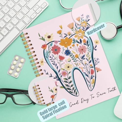 WUCHJ Dentist Gifts Notebook Journal, Dental Assistant Office Gifts for Women,Pink It's a Good Day To Save Tooth Dental Spiral Notebook Journal for Note Taking, Dentist Office Supplies, 5.5x8.3 Inch - color: It's a Good Day To Save Tooth Pink