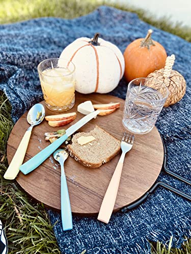 ANNOVA Silverware Set Stainless Steel Colorful Handle Tableware Kitchen Flatware Set Utensils, Includes Dinner Knives, Forks, Spoons, Salad Forks & Dessert Spoons (Mix, 24 Pieces) - color: Mix Color 24Pieces