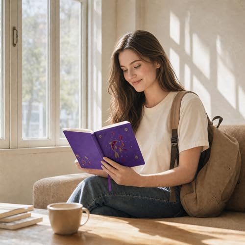 TIEFOSSI A5 Dotted Journal Notebook 190 Pages for Women & Men - color: Deep Purple, size: A5-Dotted