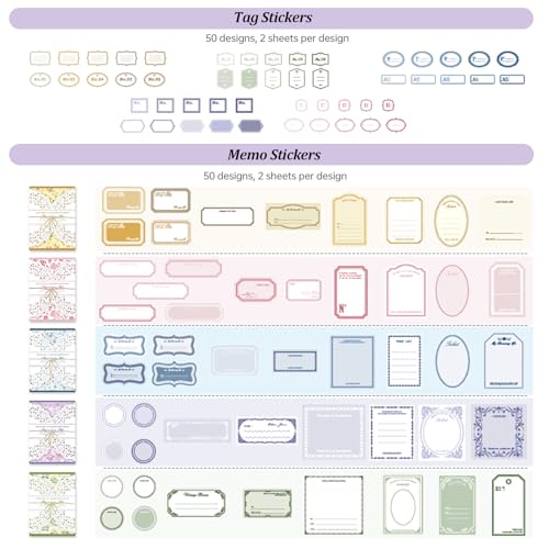 500 Sheet Multiple materials Scrapbook Paper Set, 5 Packs Decorative Paper，for Letter Writing，Scrapbook paper，Junk Journal Supplies，DIY Collage，Card Making Supplies，Collage Background - color: K