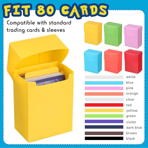 Leyndo 24 Pack TCG Card Deck Storage Box with Divider, Fits 80+ Cards Each