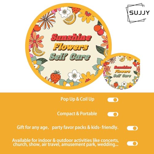 4 Pack Beach Style Hand Fan, Foldable Multi-Role Round Fans for Travel, Events, Indoor & Outdoor (Beach More) - style: Beach More