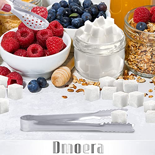 12 Pack Premium Small Serving Tongs, Dmoera Mini Stainless Steel Appetizer Tongs, 5Inch,5.2Inch(12.7cm) - size: 5 inch, 5.2 inch