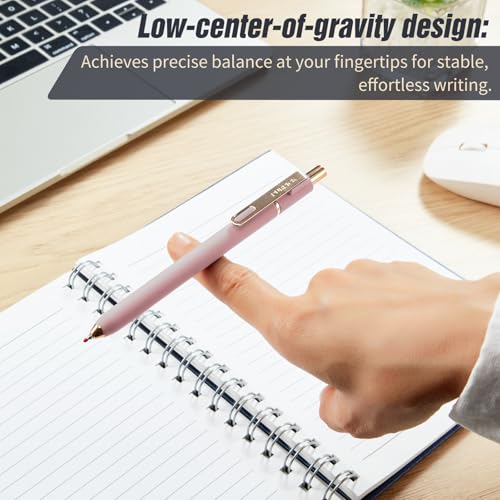 Aesthetic Gel Pens,6 Pcs 0.7mm Retractable Quick Dry Black Ink Pens - color: Morandi - 6 pcs