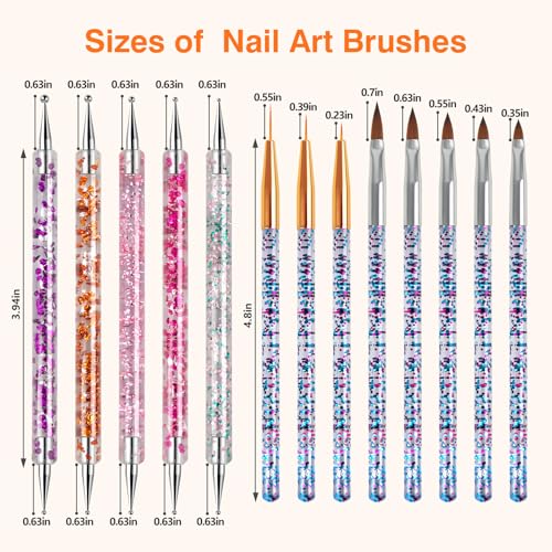 Nail Art Brushes, 31 Pcs Nail Art Design Tools Kit - color: 31PCS Nail Art Brushes