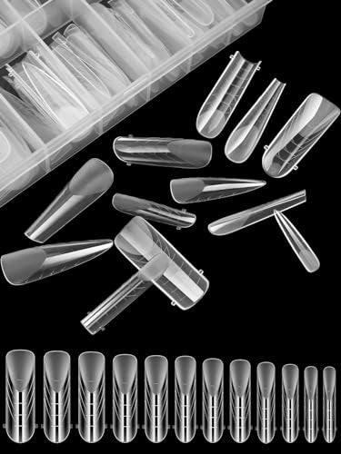EBANKU 96PCS Clear Matte Dual Nail Forms Kit - color: 4 Shapes