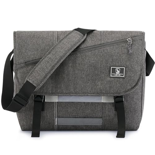 OIWAS Messenger Bags for Women 17 Inch Laptop Crossbody Bags for Men, Grey - color: Grey, size: 17 Inch