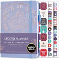 Legend Planner Undated, Weekly & Daily Goal Journal, A5 Periwinkle - color: Periwinkle Gold (Undated), size: A5 (5.5'' x 8.3'')