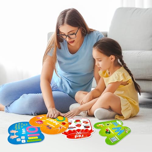 D-FantiX 55 Pcs Double Sided Dry Erase Alphabet Flash Cards for Toddlers