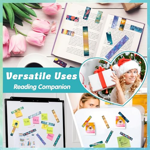 48PCS Magnetic Bookmarks Bulk Magnet Bookmarks Book Lovers Gifts - style: Multi-style