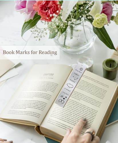 Metal Teacher Bookmarks with Tassels, Teacher Appreciation Gifts - color: A