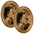 eletecpro 5x7 Oval Picture Frame with Real Glass Cover, Gold, 2-Pack - color: Gold, size: 5x7 Inches