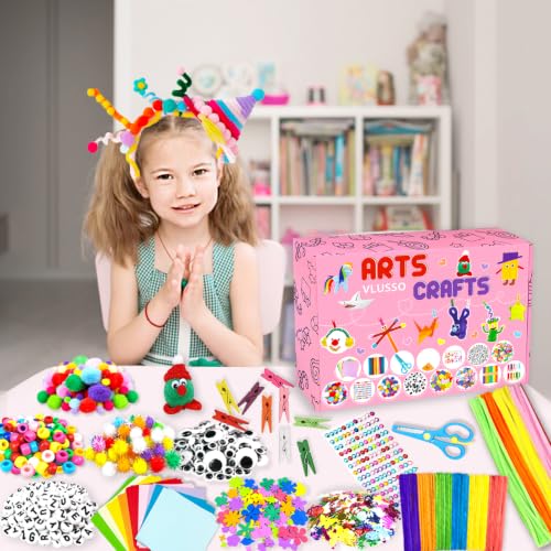 VLUSSO DIY Arts and Crafts Supplies Kit Materials Set for Kids and Toddlers - size: 2000pcs-2