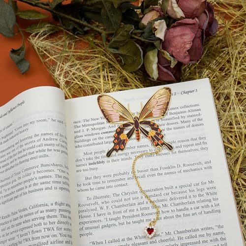 Butterfly Bookmarks for Women,Metal Bookmark,Unique Gifts Book Markers for Women Book Lovers,Teacher Appreciation Gifts,Valentine Mother's Day Christmas New Year Birthday Gift (04-Love) - color: 04-love