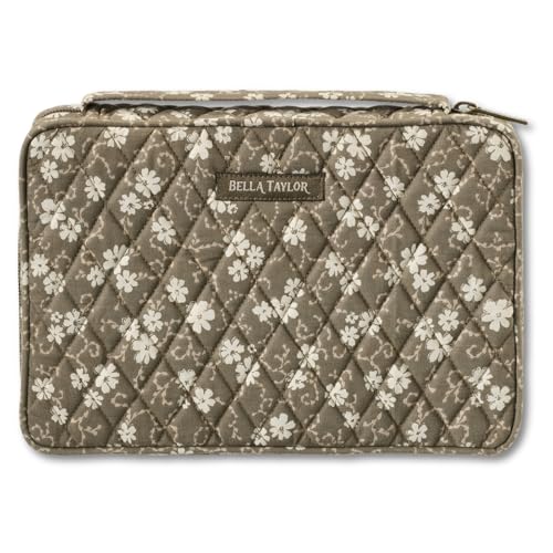 Bella Taylor Small Bible Cover, Quilted Bible Case, Woodland Floral - color: Woodland Floral, size: Small