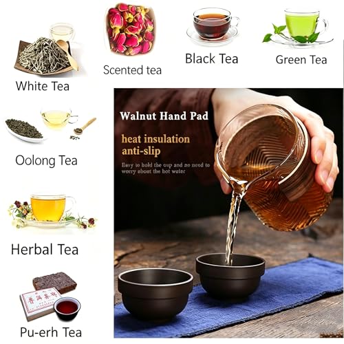 Travel Chinese Kung Fu Ceramic Teapot Portable Handmade , Teapot Teacups All in One Gift Bag for Adults (purple clay tea sets 3) - size: Purple Clay Tea Sets 3