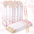 50 Pairs Cherry Disposable Bamboo Chopsticks Bulk Sleeved
