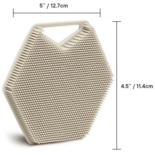 TOOLETRIES Silicone Body Scrubber 2.0, Loofah Alternative - Sand - color: Sand