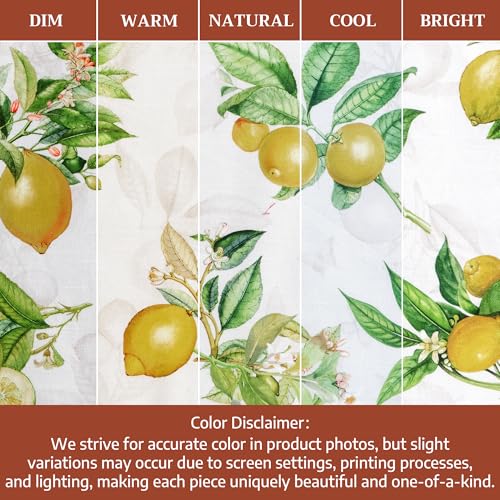 Maison d' Hermine Placemats Set of 4 Reusable 100% Cotton (13"x19") - color: 002 - Limoncello, size: 13" X 19" (Pack of 4)