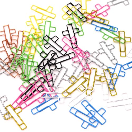 20 PCS Cross Paper Clips, Bookmark, Paper Clips for Bibles Study Supplies, Bible Study Kit Cute Binder Clip, Christian Gifts（Blue） - color: Blue