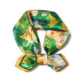 100% Mulberry Silk Scarf - 25.6" Square Neckerchief & Headscarf Gift Packed - color: Green-2