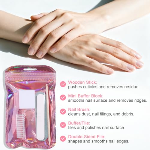 5PCS Disposable Manicure Kit, Single Use Mini Nail Care Tools - color: #2