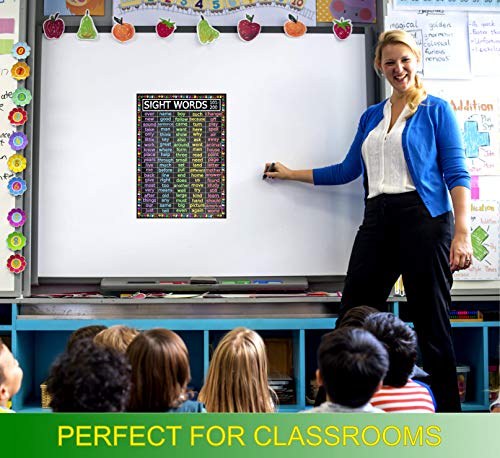 Advanced Sight Words Poster 101-200 for Second Grade - Laminated 14x19.5 - Educational Charts, Classroom Posters and Decorations, Back to School Supplies, Learning Poster for 1st and 2nd Grade