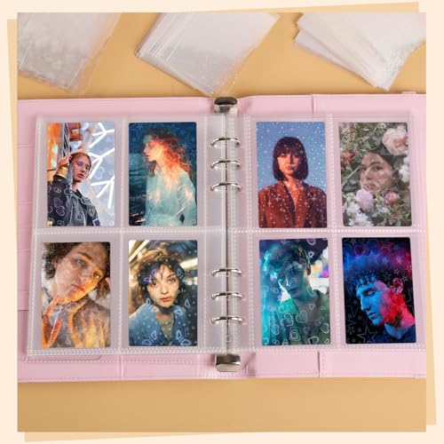 400 Pcs Kpop Photocard Sleeves Holder 58 x 89 mm, Laser Flash Card Covers - style: Holographic Style