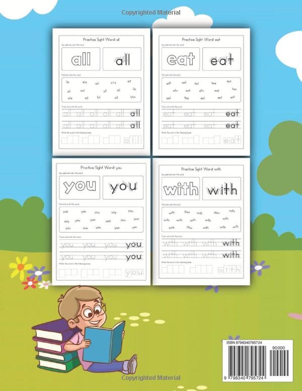 I'm Left Handed: Sight word activity book designed for left handed children. Color, copy and match the words. Ages 4+