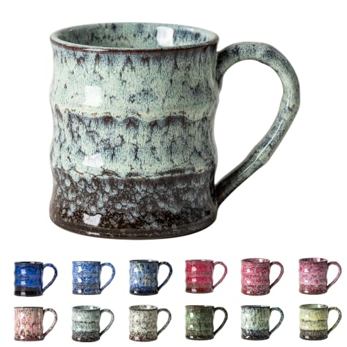 Misty Moss Ceramic Mug, 15oz Reactive Glaze Mug, Self Care Gift for Her - color: 15oz - Misty Moss · BREATHE