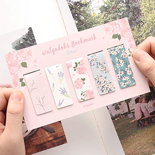 Monolike Magnetic Bookmarks Floral, Set of 5 - color: Floral