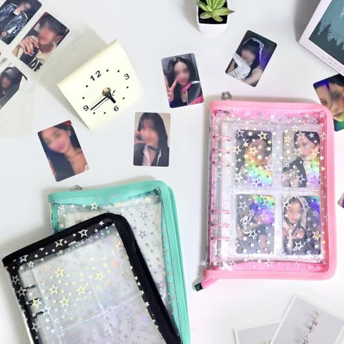 A5 Photocard Binder Holder Photo Card Storage Book 320 Pockets, Pink - color: Pink
