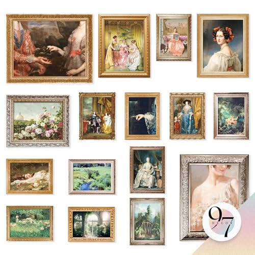 97 Decor Victorian Wall Art, 16 Pcs With Large 11x14 Prints, Unframed - color: Baroque Victorian Gx11x14, size: unframed