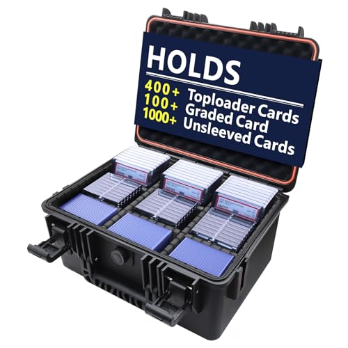 Graded Card Case, Baseball Card Storage Box for Trading Cards with Dividers - color: XL Capacity