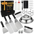 POLIGO 28PCS Griddle Accessories Kit, Flat Top Grill Accessories Set for Camp Chef, Grill Spatula Set with Enlarged Spatulas, Basting Cover, Scraper for Cooking Indoor or Outdoor Barbecue
