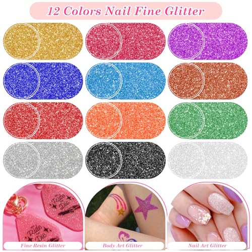 Acrylic Fake Nails Kit Press On Nail Kit with Clear Coffin Nail Tips Nail Display Stand Sequins Sticker Rhinestones Decorations Nail Glue Nail Clay Fine Glitter DIY Nail Art Tool and Supplies - color: Acrylic Fake Nails Set