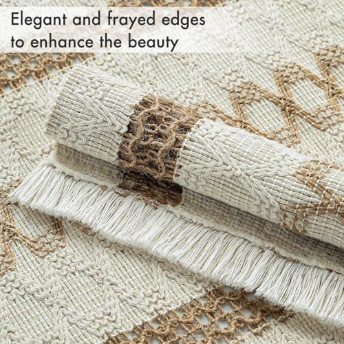 Ruvanti Placemats Set of 6, 17.5"x11.5" Polycotton Place Mats - Tri Stripe - color: Tri Stripe