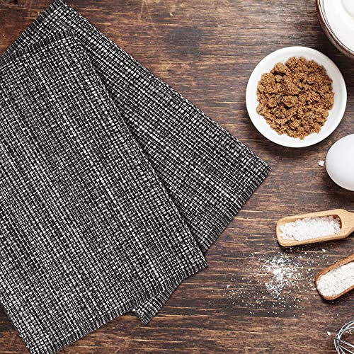 Urban Villa Two Tone Placemat Cotton Tablemat 14x20 (Set of 6) Black White - color: Black/White, size: 14" x 20"