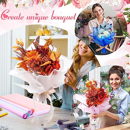 Ctosree 240Sheets Flower Wrapping Paper,Waterproof Korean Bouquet Wrap 23in - color: Multiple Colors