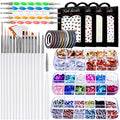 37pcs Nail Art Kit, Nail Design Tools Nail Art Brushes Set for DIY